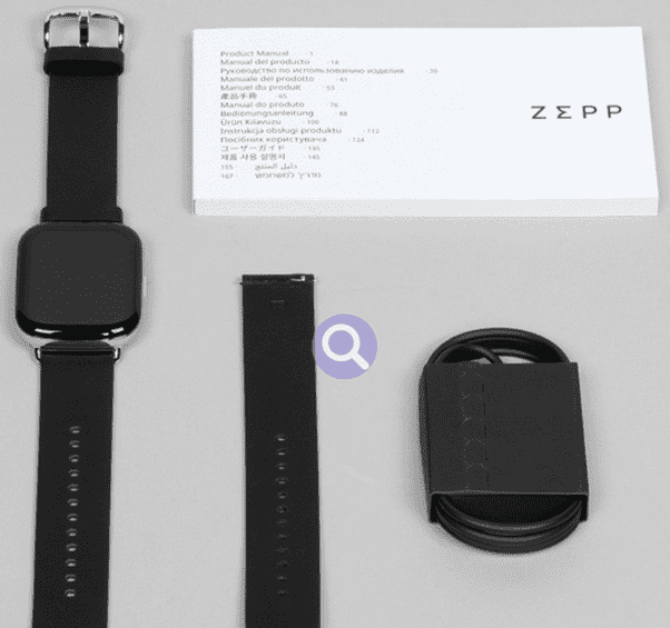 Состав комплекта умных часов Amazfit Zepp E A1958
