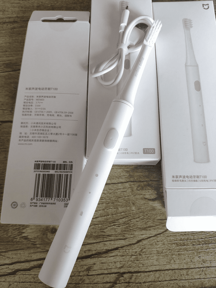 Состав комплекта зубной щетки Xiaomi Mijia Sonic Electric Toothbrush T100